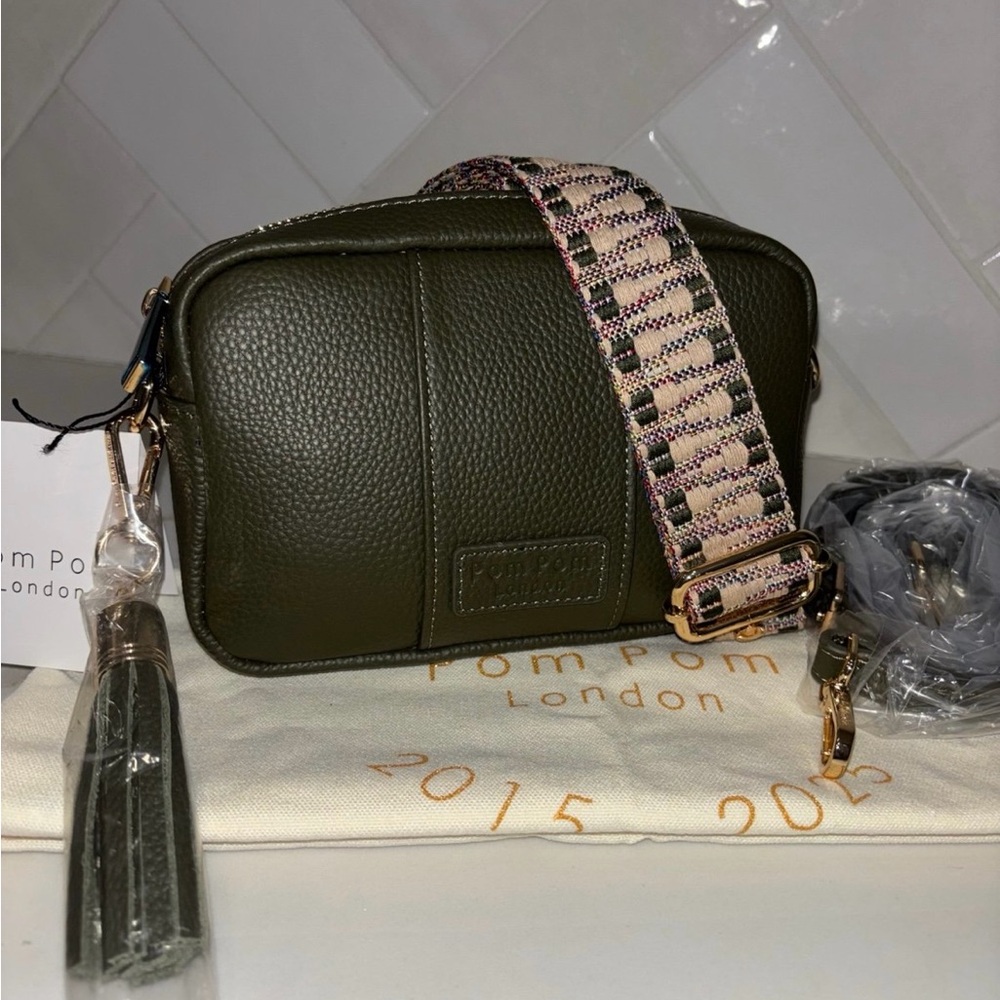 Pom Pom London Olive Crossbody Bag